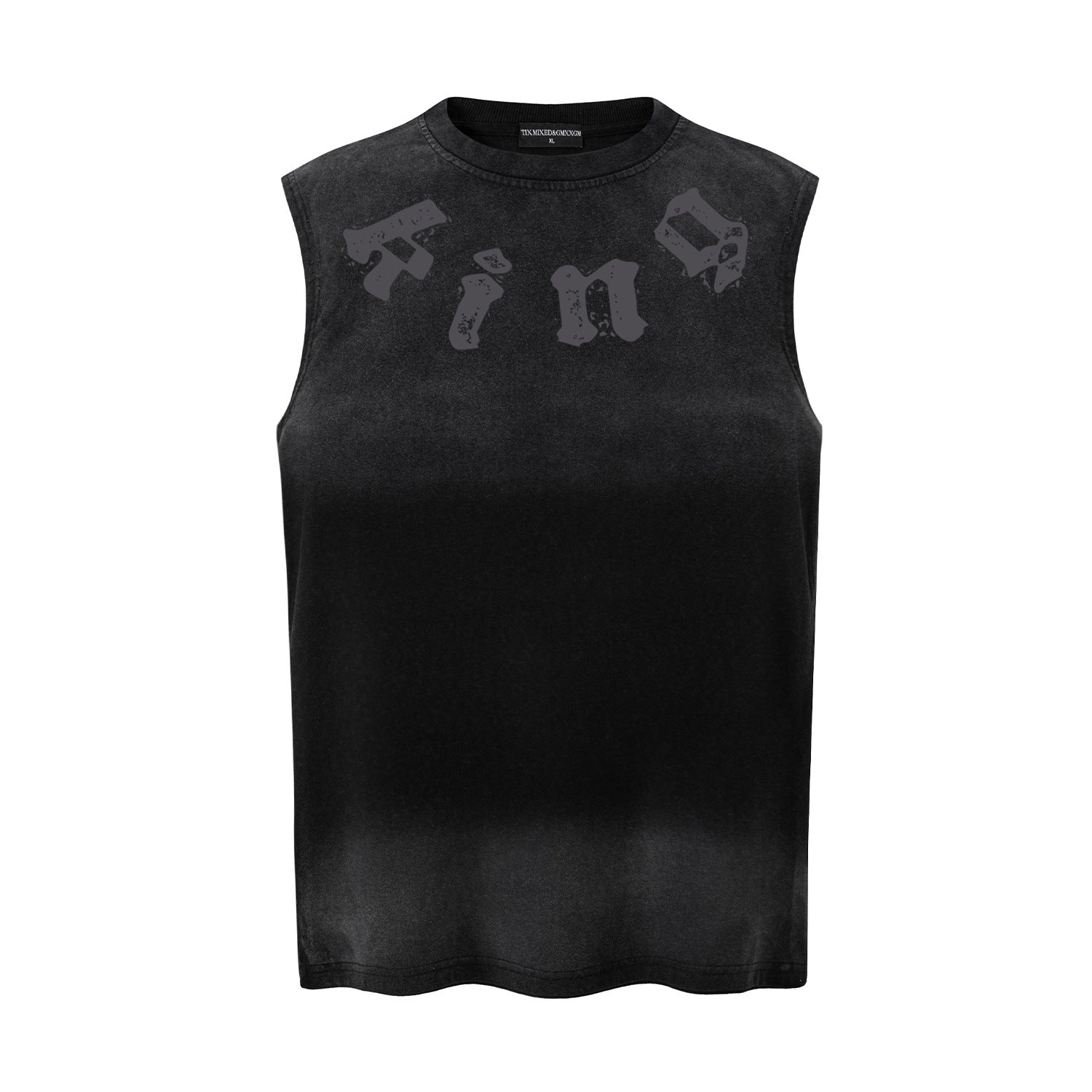 Gradient letter printed vest