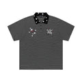 Embroidered collar short sleeved shirt