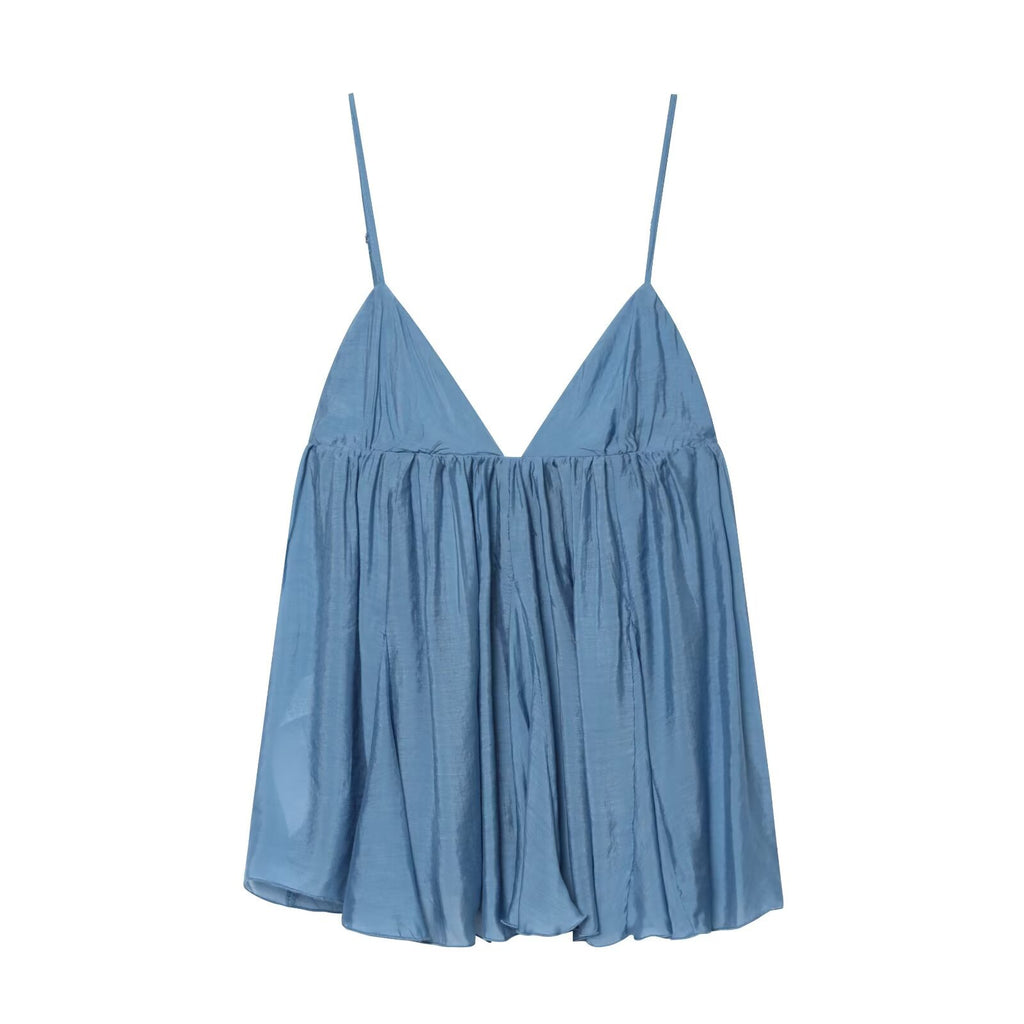 Hot girl sexy V-neck hanging suspender top