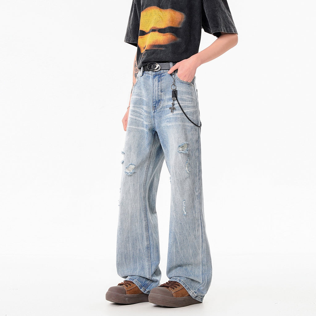 Street Style Lightweight Catwhisker Flared Jeans