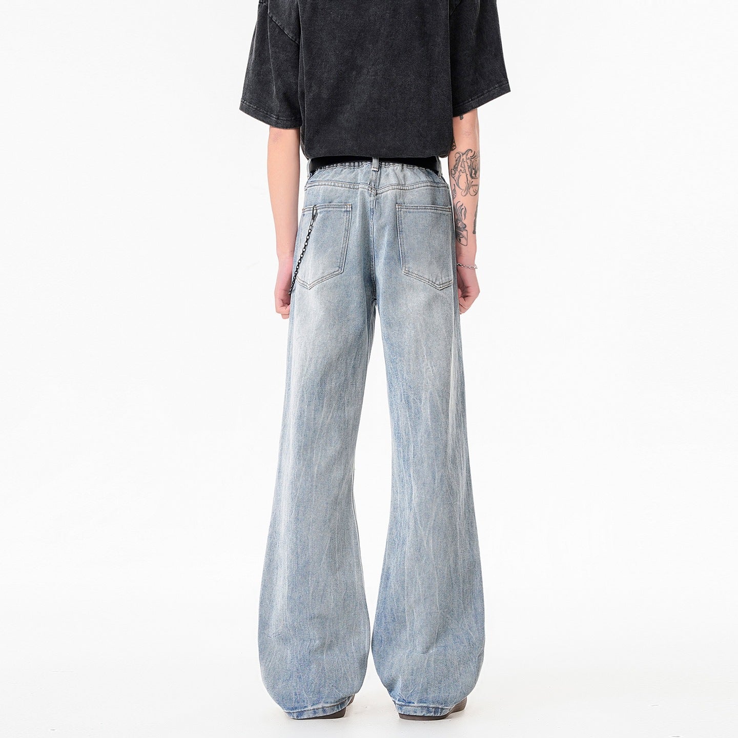 Street Style Lightweight Catwhisker Flared Jeans