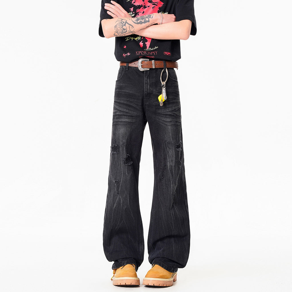 Street Style Lightweight Catwhisker Flared Jeans
