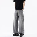Lycra Ice Silk Men's Jeans Slim Straight Leg Pants