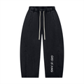 Unisex Mineral Wash Barrel Leg Pants