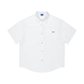 Pocket letter embroidered logo short sleeved shirt