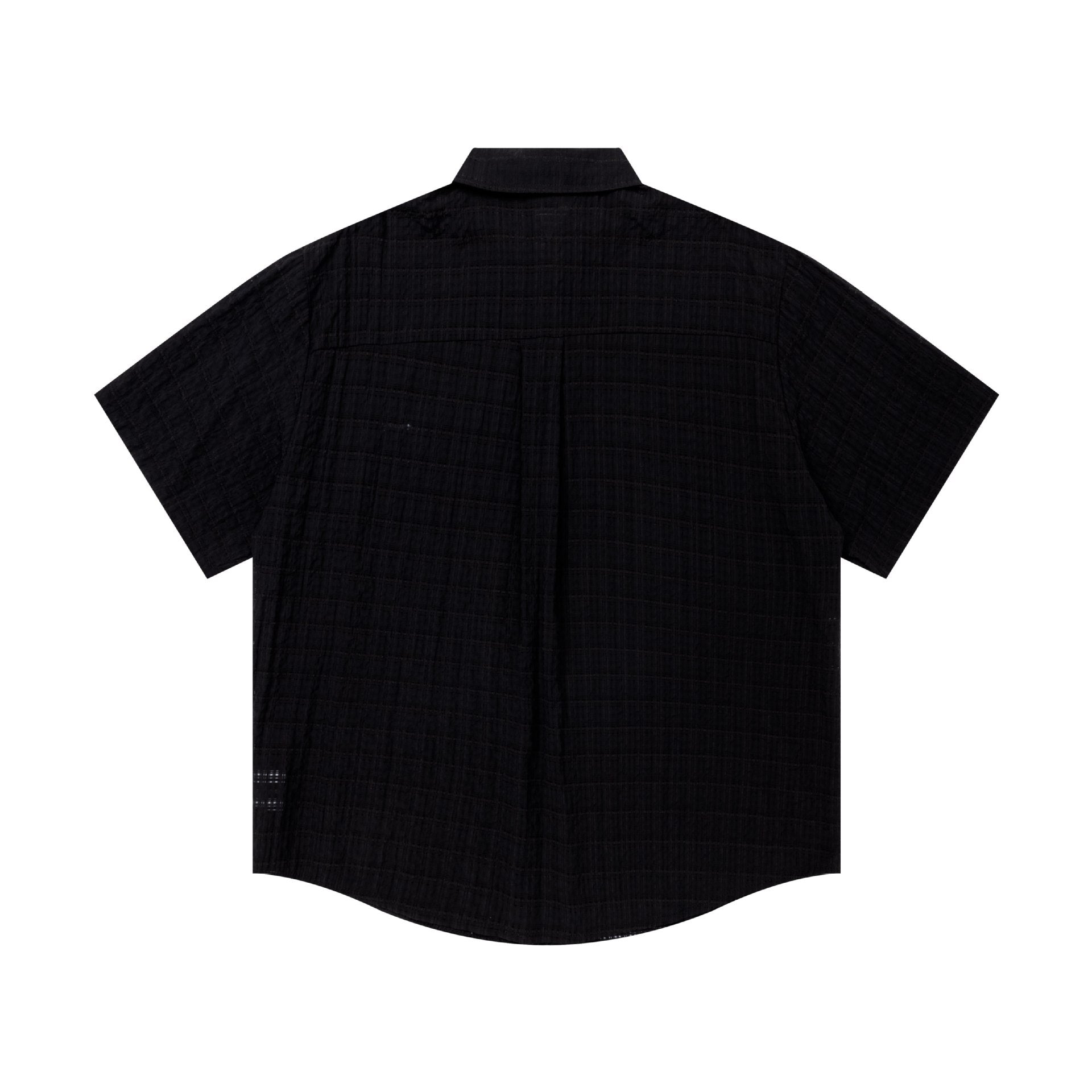 Pocket letter embroidered logo short sleeved shirt