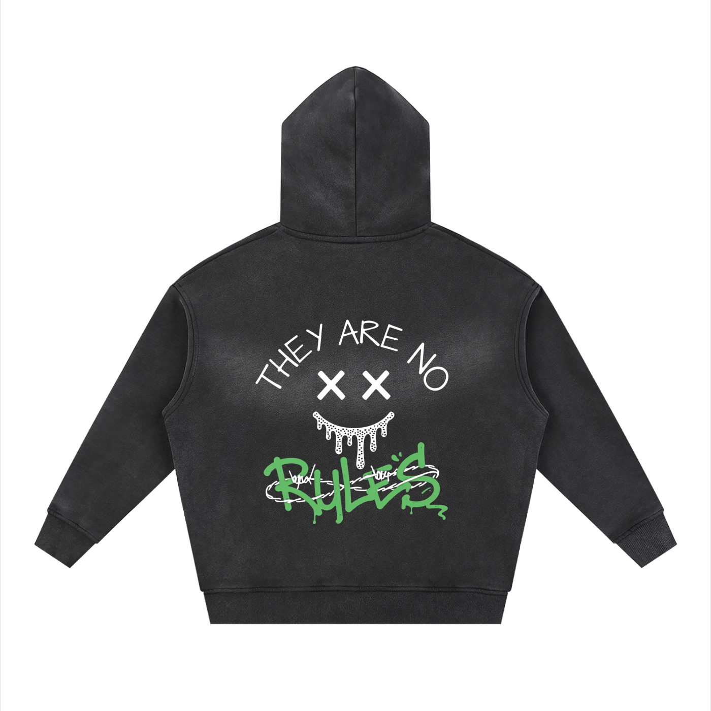 Sunfade Two-way Zipper Boxy Fleece Hoodie